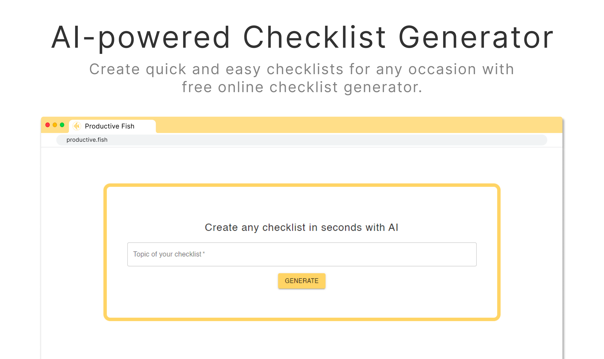 AI Checklist Generator