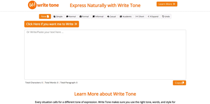 Write Tone